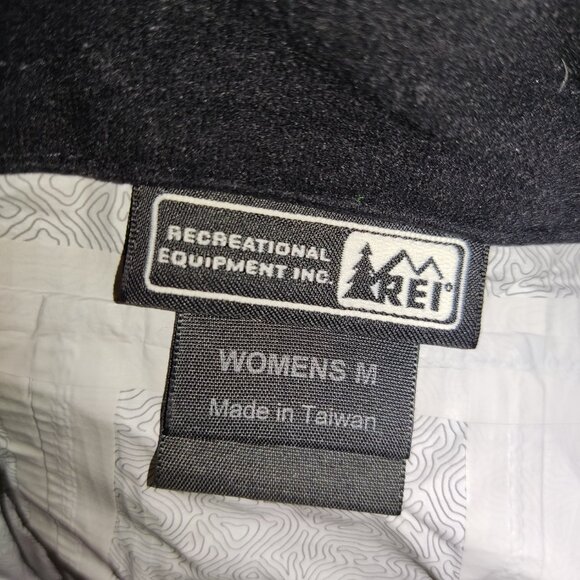 REI Elements E1 Hooded Blue Rain Jacket | Zipper | Vents | Waterproof | Medium - Picture 10 of 16